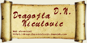 Dragojla Niculović vizit kartica